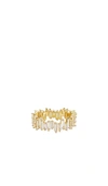 ADINAS JEWELS SCATTERED BAGUETTE RING