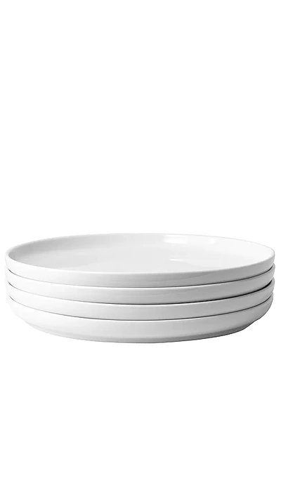 Public Goods Ceramic Dinner Plate Set Of 4 In White