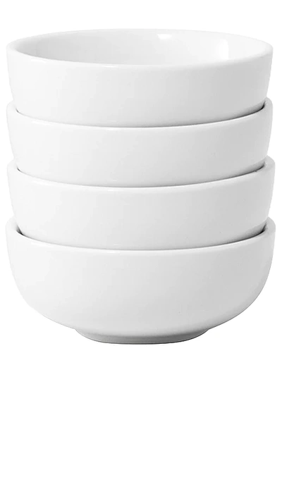 Public Goods Ceramic Mini Bowls Set Of 4 In White