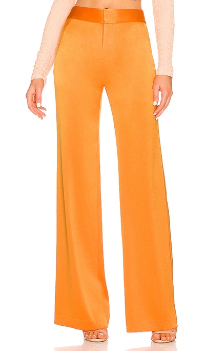 Alice And Olivia Deanna High-waist Bootcut Slim Trousers In Orange