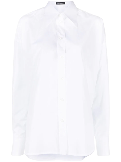 Dolce & Gabbana Cotton-poplin Shirt In White