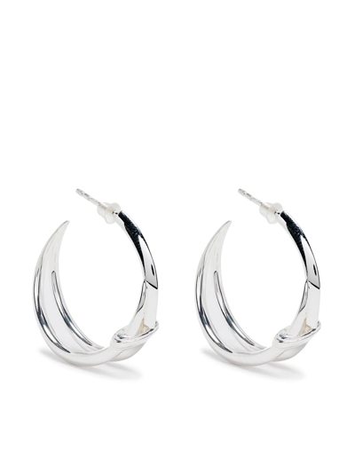 Shaun Leane Double Looped Hoop Earrings In Silver