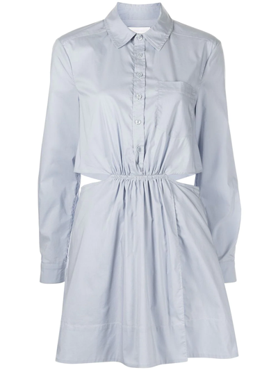 Simkhai Shaelyn Cotton Poplin Mini Dress Cove In Cove
