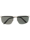 Cartier Tinted Rectangle-frame Sunglasses In Silber