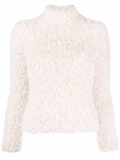 Loewe Off White Tulle Top With Sequins