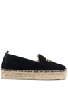 Manebi 26mm Chunky Slip-on Espadrilles In Schwarz