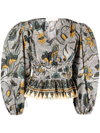 Ulla Johnson Shira Floral-print Blouse In Grün