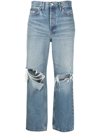 RE/DONE RIPPED CROP JEANS