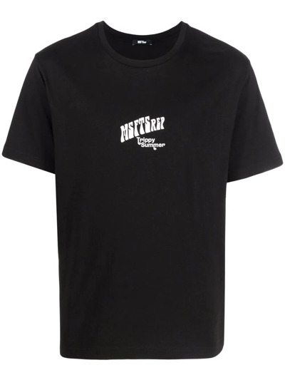 Msftsrep My Surroundings Brand-print Cotton-jersey T-shirt In Black
