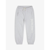 Palm Angels Logo-print Cotton Jogging Bottoms 4-10 Years In Grey