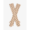 Marine Serre Moon-print Elbow-length Stretch-woven Gloves In All Over Moon Tan