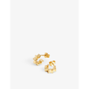MISSOMA CELESTIAL STAR-SHAPED 18CT RECYCLED GOLD-PLATED STERLING SILVER HUGGIE EARRINGS