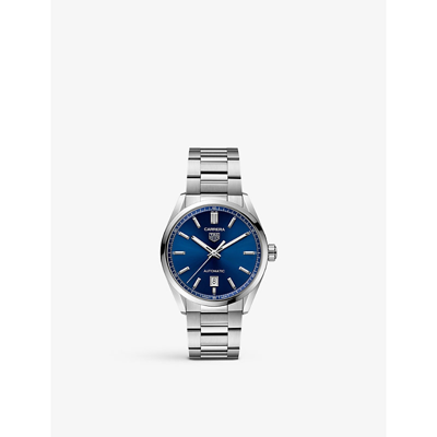 Tag Heuer Wbn2112.ba0639  Carrera Stainless-steel Automatic Watch In Blue