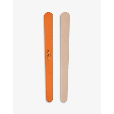 Hermes Les Mains Hermès Nail File Set Of 12 In Beige/orange