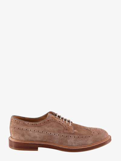 Brunello Cucinelli Lace-up Brogues In Brown