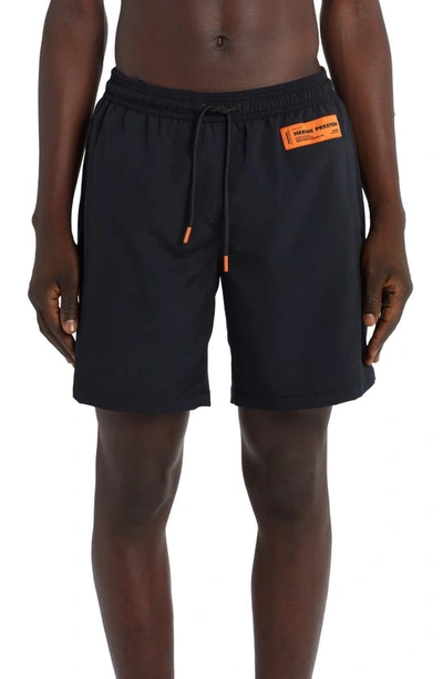 Heron Preston Black Polyester Swim Shorts