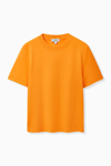 Cos Regular-fit Heavyweight T-shirt In Orange