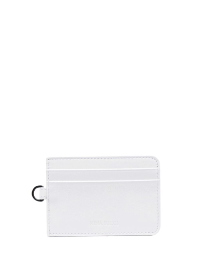 Nina Ricci Embossed Logo Leather Cardholder In White