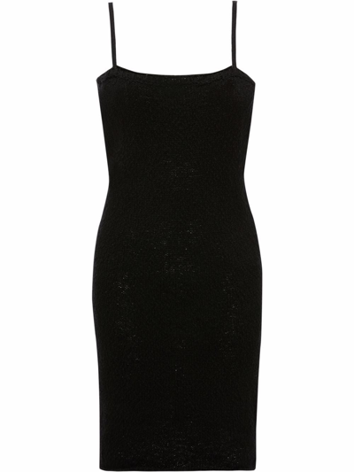 Jw Anderson Knitted Camisole Mini Dress In Black