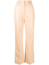 Nanushka High-waisted Trousers In Neutrals