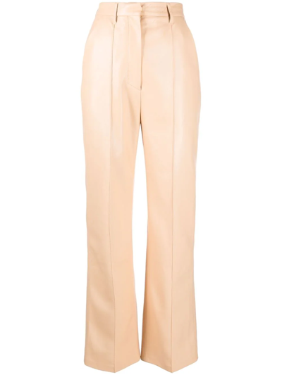 Nanushka High-waisted Trousers In Neutrals