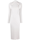 Jacquemus La Robe Nodi Knotted Cut-out Dress. In Grau