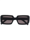 Saint Laurent Rectangular-frame Sunglasses In Schwarz