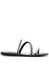 Ancient Greek Sandals Polytimi Chain Diamante Strap Sandal In Schwarz