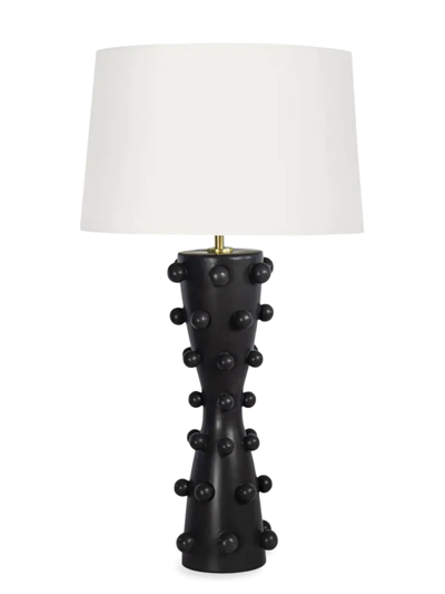 Regina Andrew La Modern Pom Pom Ceramic Table Lamp In Black
