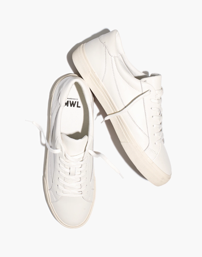 Mw Sidewalk Low-top Sneakers In Leather In Pale Parchment