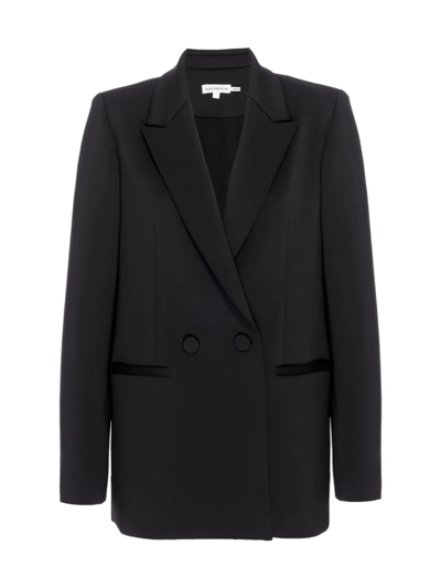 Good American Shiny Scuba Blazer In Black