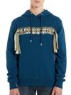 LANVIN MEN'S EMBROIDERED LOGO HOODIE