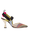 FENDI WOMEN'S COLIBRI BEADED SLINGBACK PUMPS