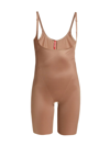 Spanx Women's Thinstincts 2.0 Open-bust Mid-thigh Bodysuit In Chestnut Brown