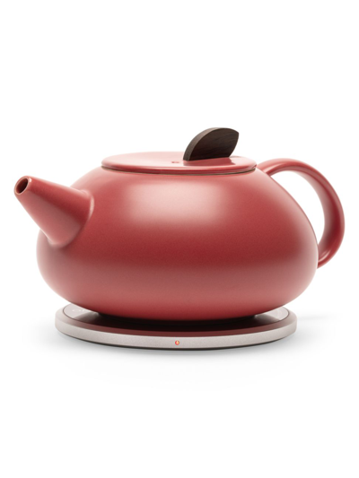 Ohom Inc. Leiph Self-heating Teapot Set In Red