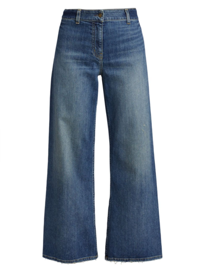 Nili Lotan Women's Megan High-rise Stretch Wide-leg Jeans In Classic Wash