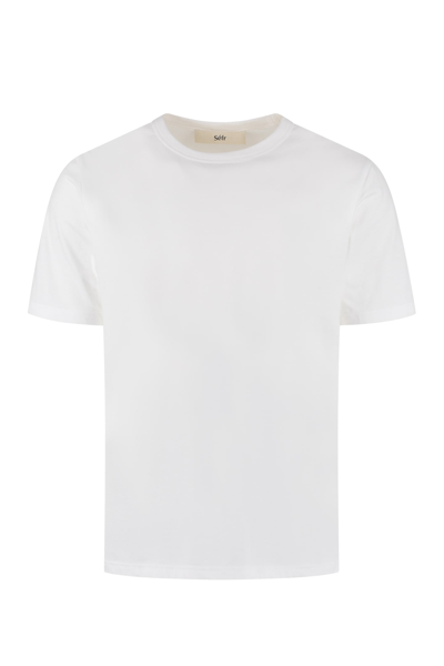 Séfr Luca Cotton-blend Jersey T-shirt In White