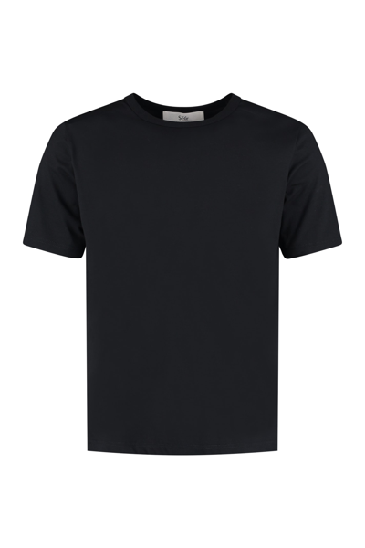 Séfr Luca Cotton-blend Jersey T-shirt In Black