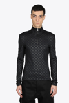 Misbhv Monogram Half-zip Longsleeve Black Lycra Monogram Longsleeve T-shirt - Monogram Half-zip Longsleeve In Nero