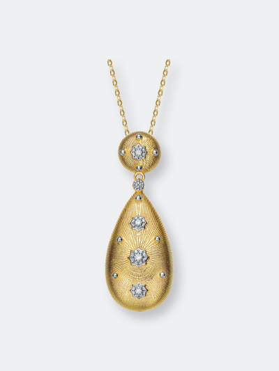 Rachel Glauber 14k Gold Plated Cubic Zirconia Pendant Necklace