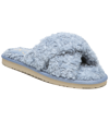 Sam Edelman Women's Jeane Fluffy Crisscross Slippers Women's Shoes In Cornflower Blue