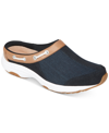 Easy Spirit Travelport 19 Womens Leather Trim Slip On Mules In Navy Multi