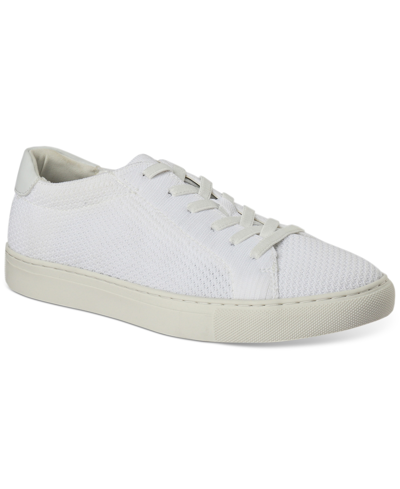 Alfani Men's Caden Knit Lace-up Sneakers, Created For Macy's Men's Shoes In White