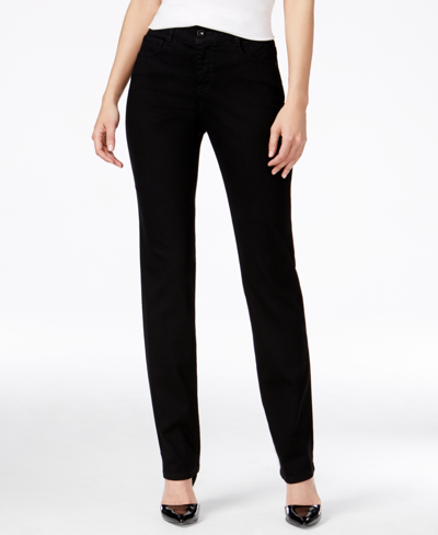 Style & Co Women's Curvy-fit Bootcut Jeans In Regular, Short And Long Lengths, Created For Macy's In Deep Black