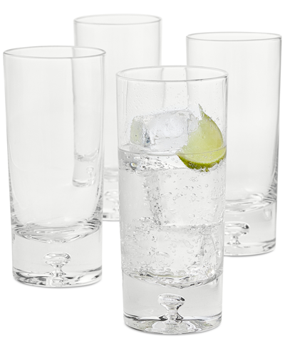 Hotel Collection Bubble Highball Glasses, Set Of 4, Created For Macys In Clear