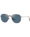 RAY BAN UNISEX TITANIUM POLARIZED SUNGLASSES, RB8148 HEXAGONAL