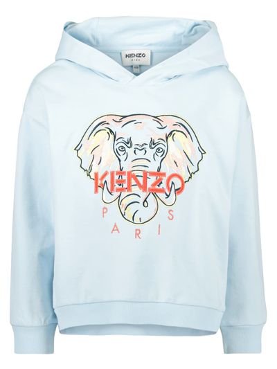 Kenzo Kids' Hoodie For Girls In Blue