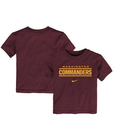 Nike Babies' Toddler Boys And Girls  Burgundy Washington Commanders Wordmark T-shirt