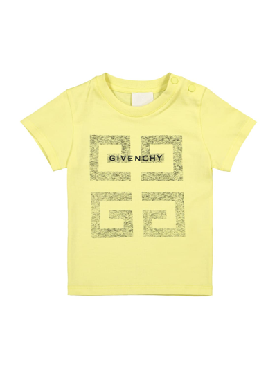 Givenchy Babies' Boys Yellow 4g Logo T-shirt