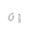 Swarovski Ladies Millenia Octagon Cut Hoop Earrings In White